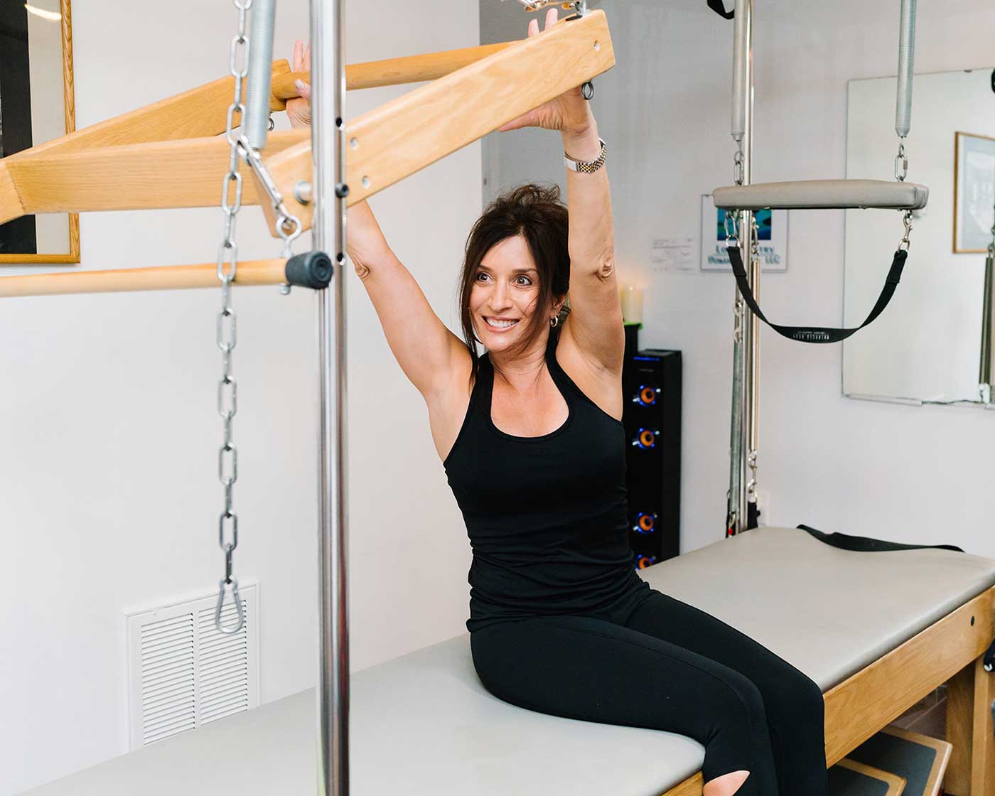 Group class on the studio floor